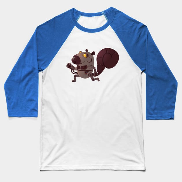 Robo Squirrel Baseball T-Shirt by LAckas